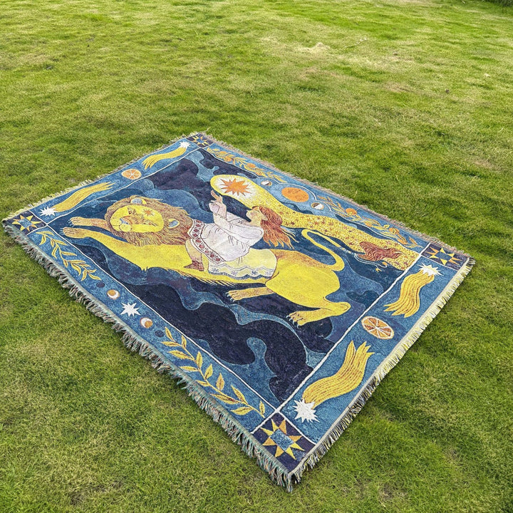 Artistic Mythical Scene Throw Blanket