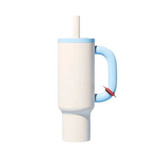 Unisex Practical Drinking Cup with Integrated Straw Bowlift