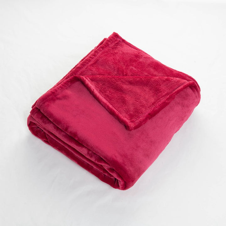 Ladies Cozy Plush Blanket with Reversible Design Bowlift