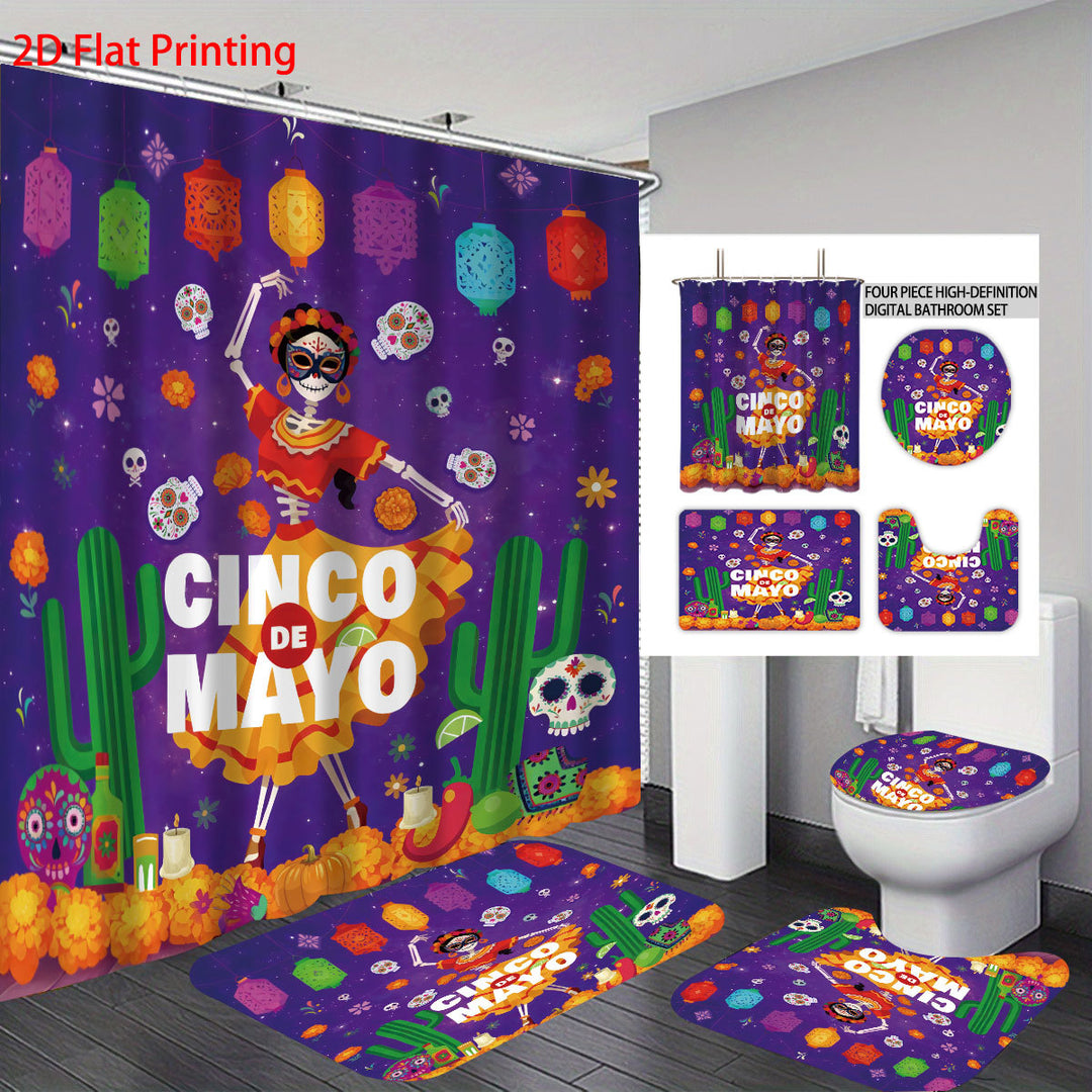Cinco de Mayo-Themed Complete Bathroom Set Bowlift