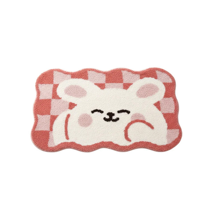 Cute Cartoon Bunny-Themed Bath Mat Bowlift