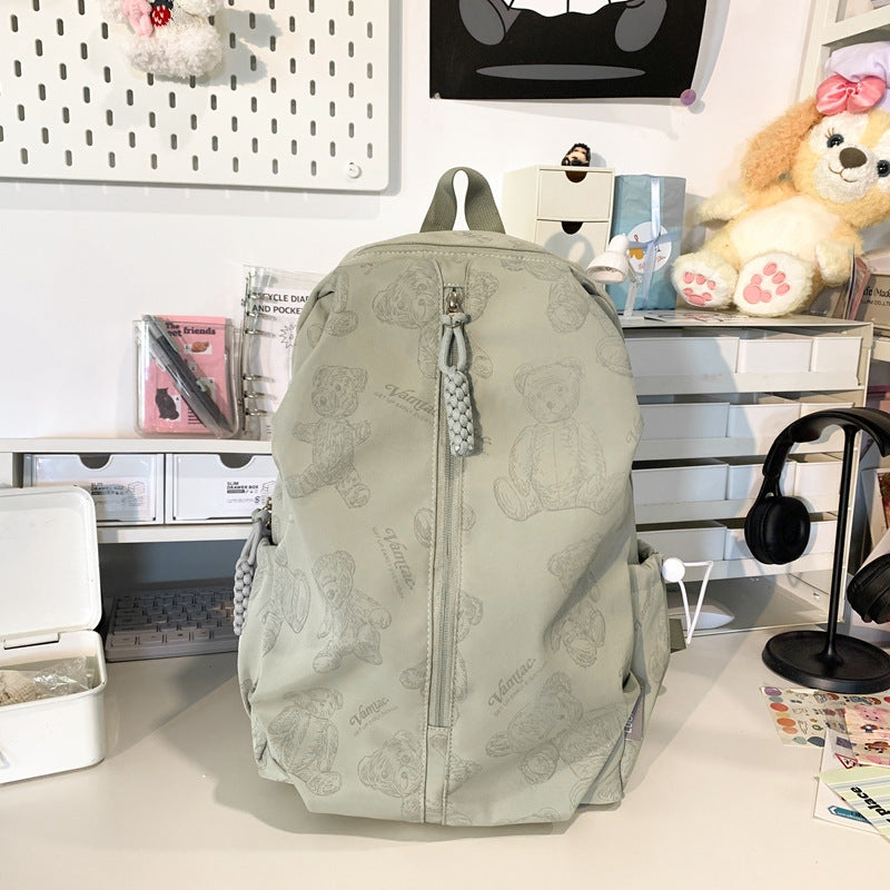 Bear-Themed Lightweight Backpack Bowlift