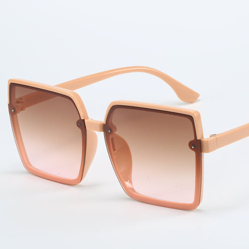 Women Oversized Sunglasses with Square Frame Bowlift