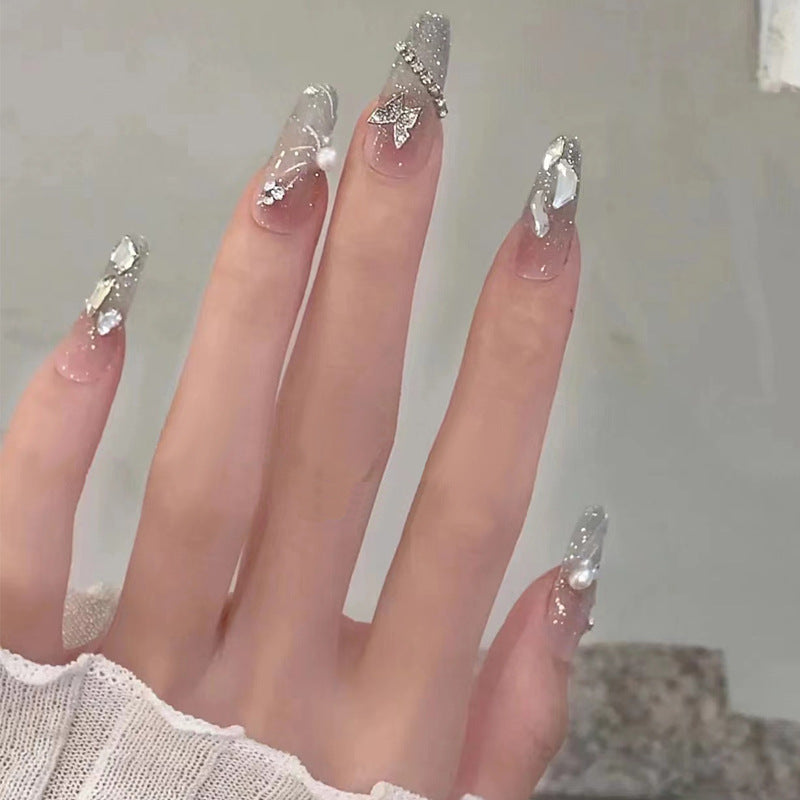 Elegant Embellished Stiletto Press-On Nails Bowlift