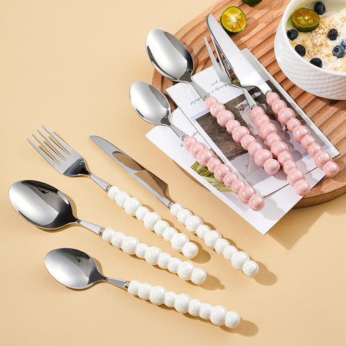 Elegant finger food fork with non-slip handle Bowlift