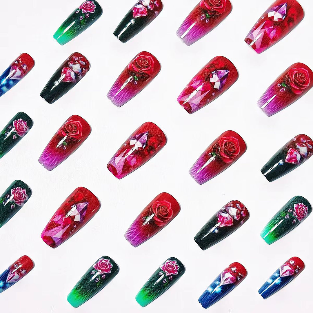 Floral Embellished Nail Art Bowlift