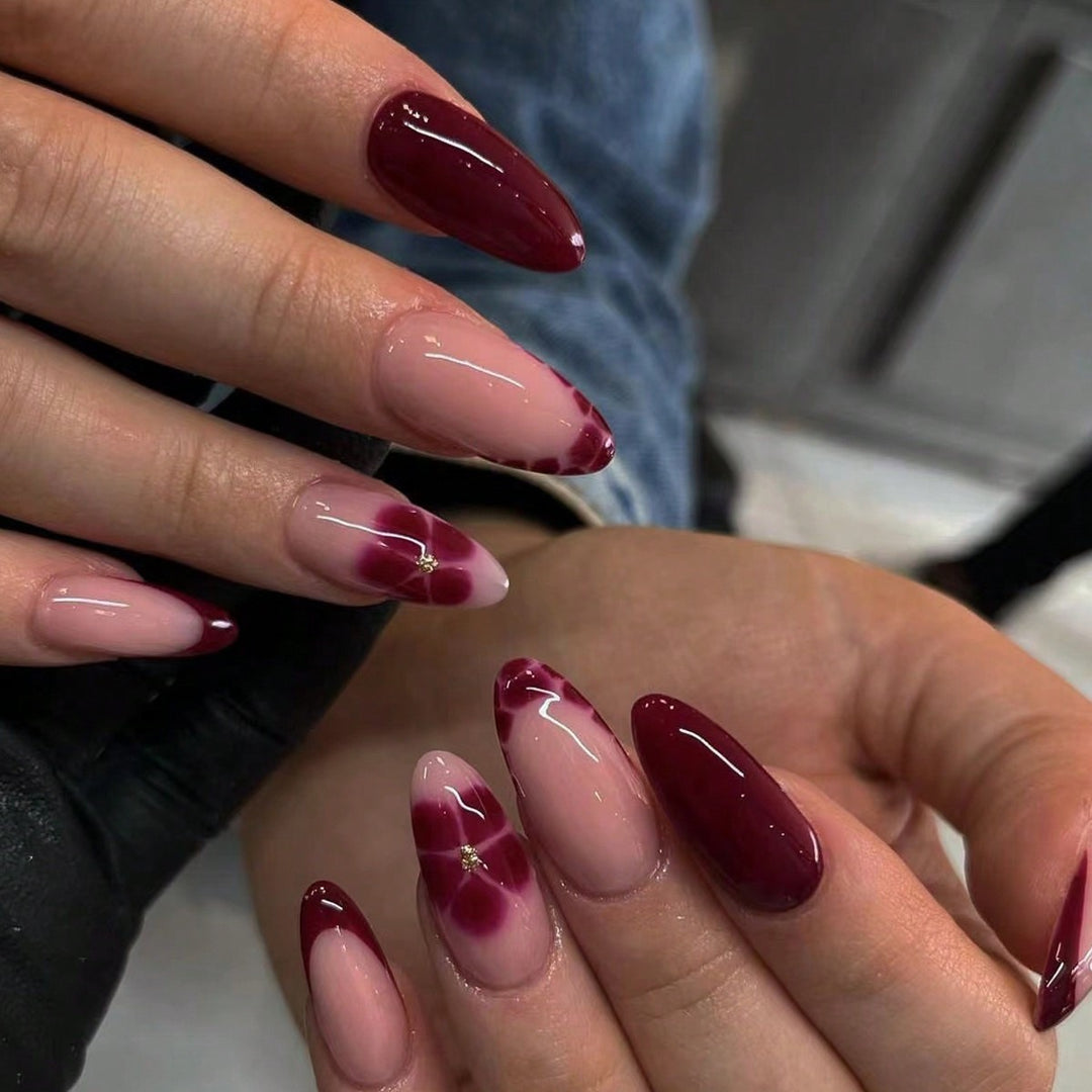 Artistic Floral Accent Nail Art Bowlift