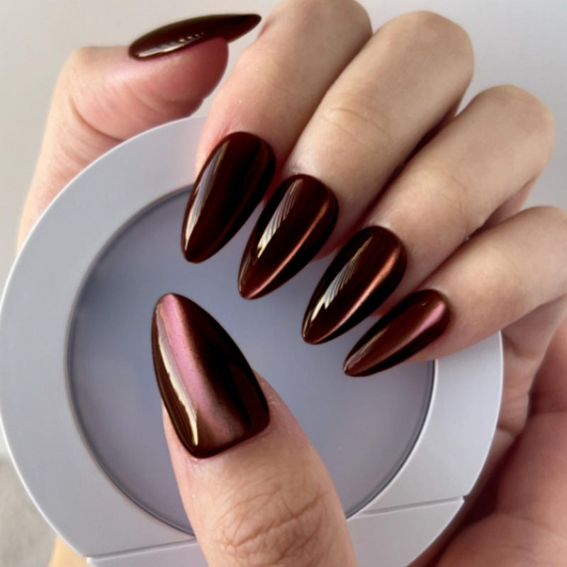 Almond-Shaped Press-On Nails with Glossy Finish Bowlift