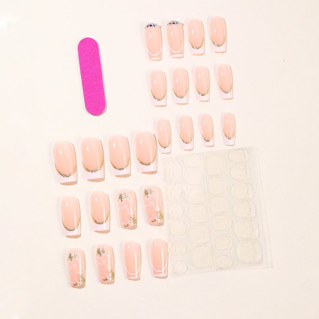 Elegant Marble Nail Art Extensions Bowlift