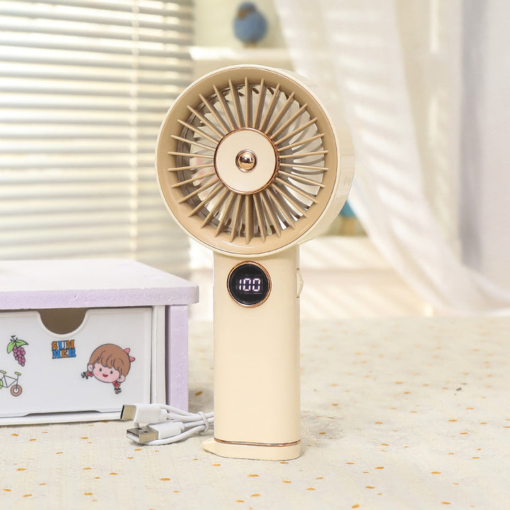 Women's Portable Mini Hand Fan with USB Charging Function Bowlift