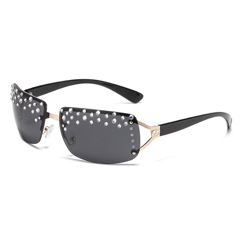 Women's Glamorous Sunglasses with Glitter Accents Bowlift