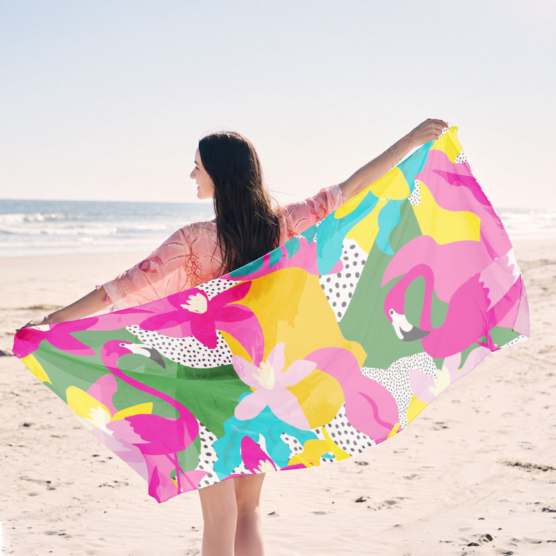 Light beach towel with creative jellyfish motif Bowlift