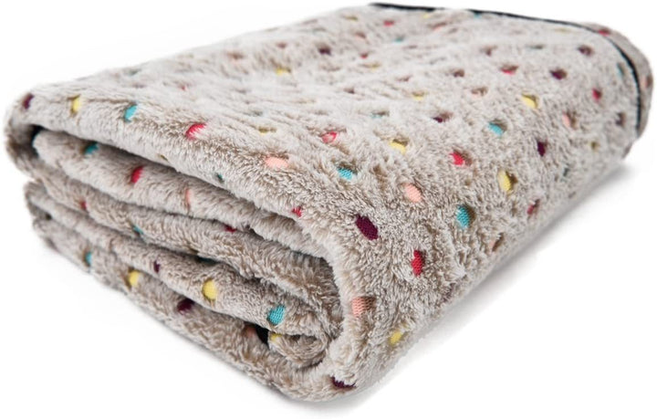 Women's Cozy Plush Blanket with Polka Dot Pattern Bowlift