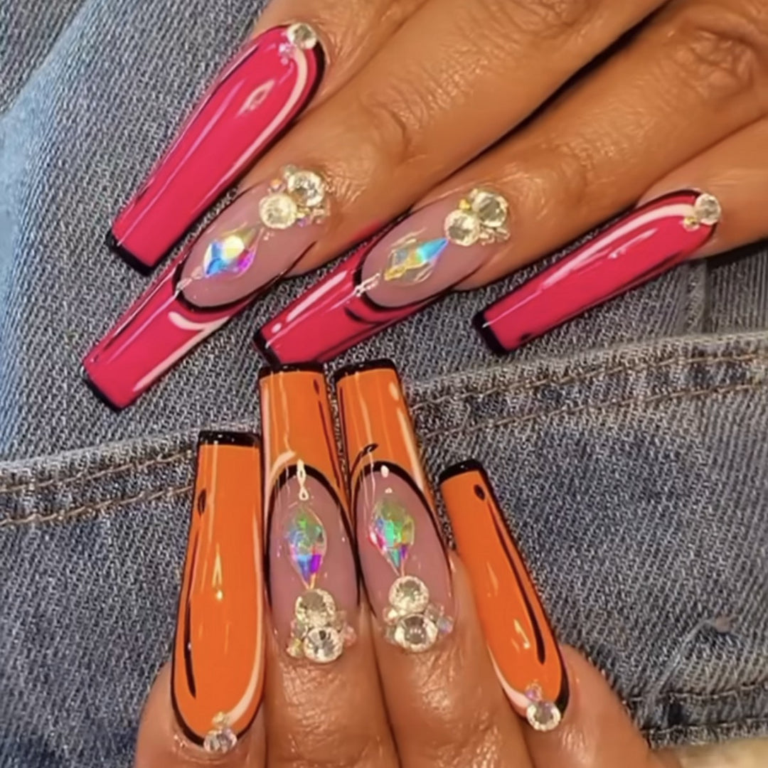 Creative artificial nails with modern color play Bowlift