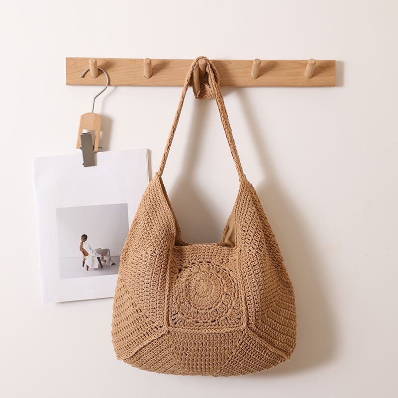 Hand-knotted Tote Bag in Modern Macramé Style Bowlift