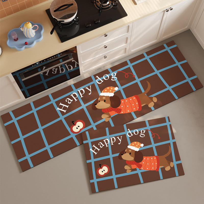 Fun Dog-Themed Kitchen Mat Set
