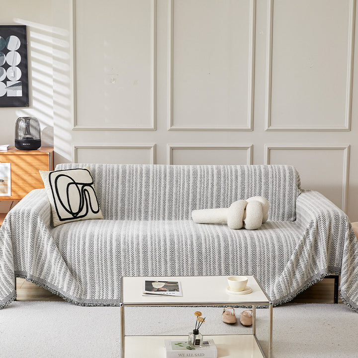 Cozy Textured Sofa Throw Blanket