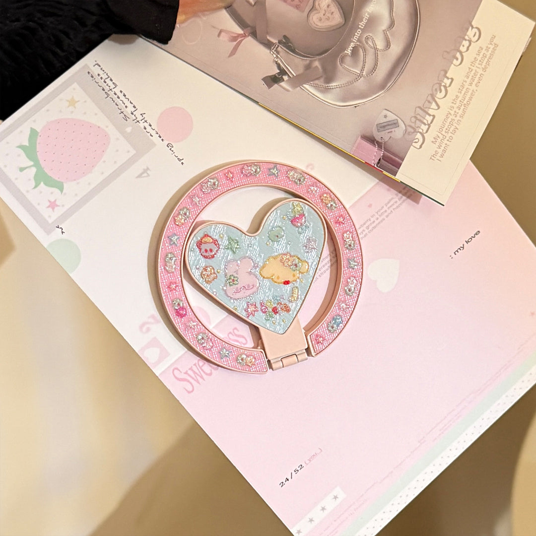 Playful hand mirror in heart design Bowlift