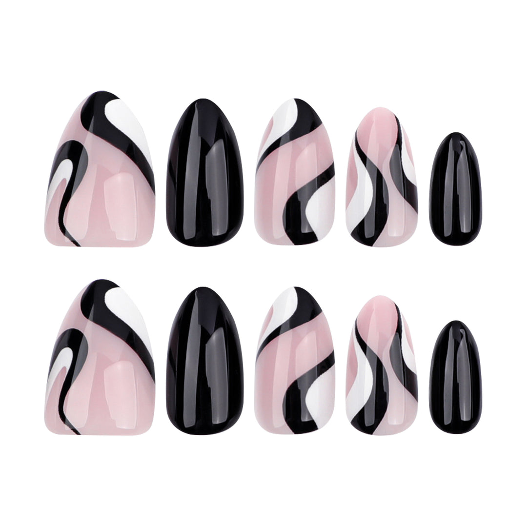 Artificial press-on nails with unique design Bowlift
