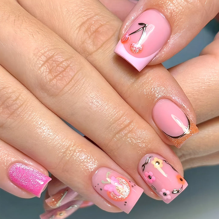 Creative Floral Nail Art Design Bowlift