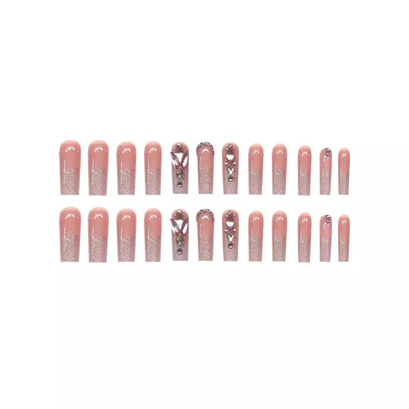 Glamorous Rhinestone-Detailed Press-On Nail Set Bowlift