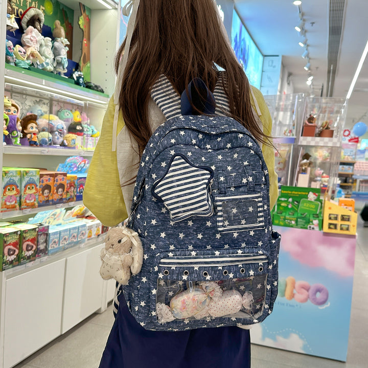 Fun Star-Embellished Casual Backpack Bowlift 1791204793