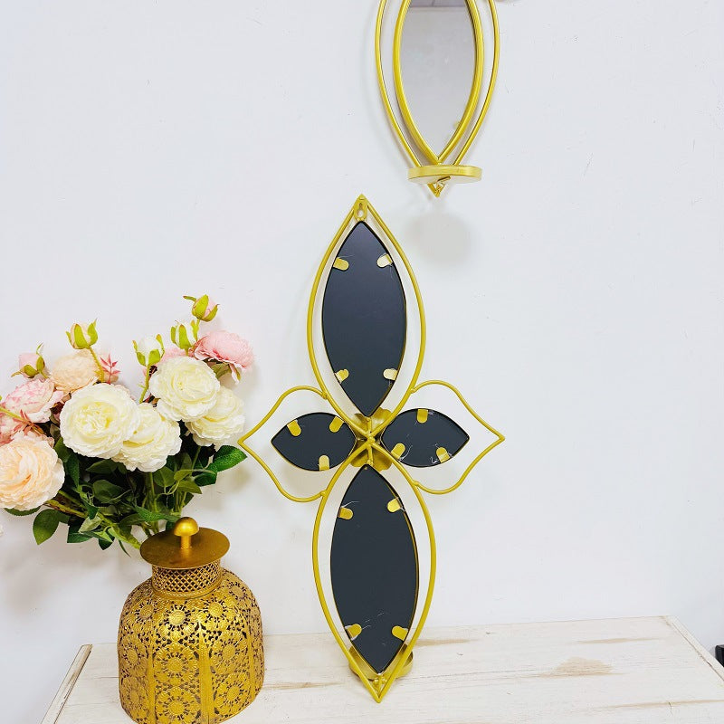 Elegant Floral Wall Mirror with Decorative Metal Design Bowlift