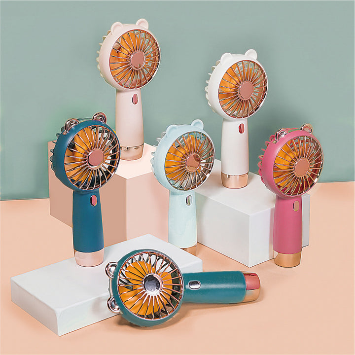 Women's Portable Hand Fan with Cute Animal Design Bowlift