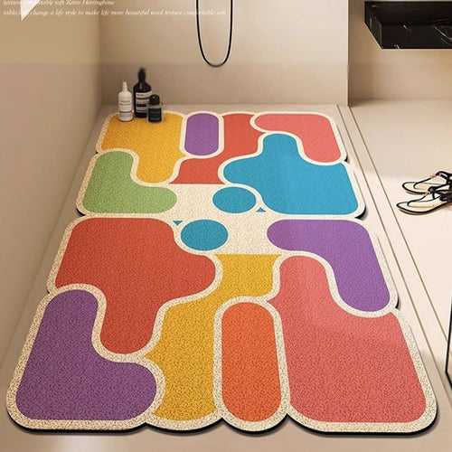 Modern Geometric Bath Mat Bowlift