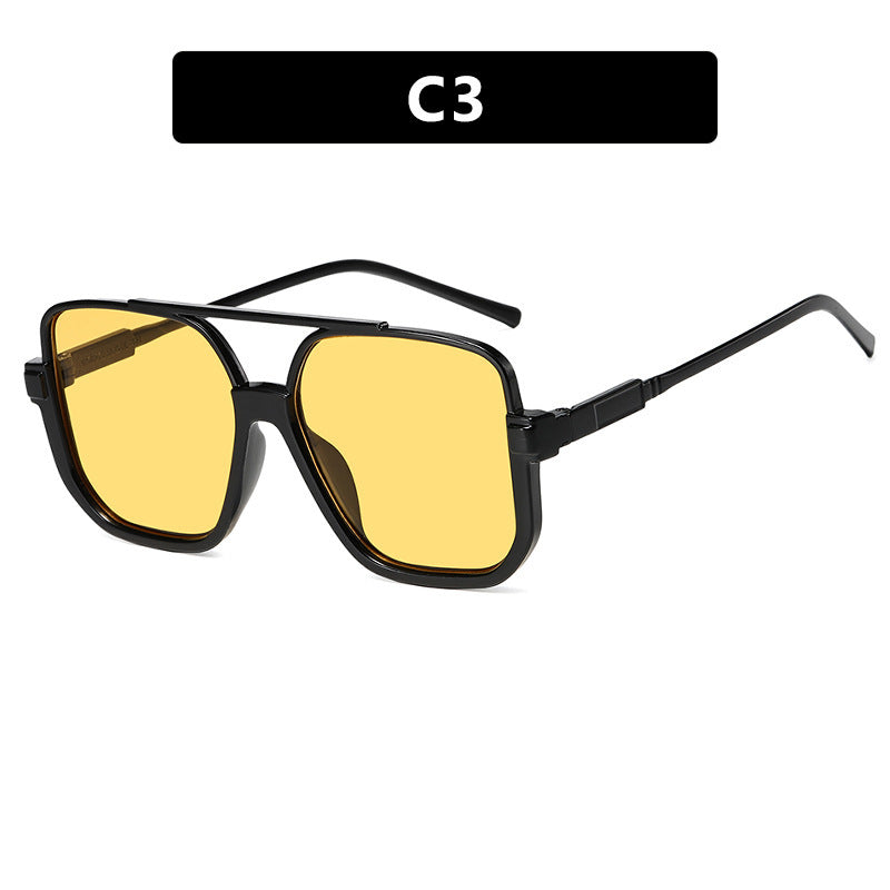 Women's trendy square sunglasses with transparent frame Bowlift