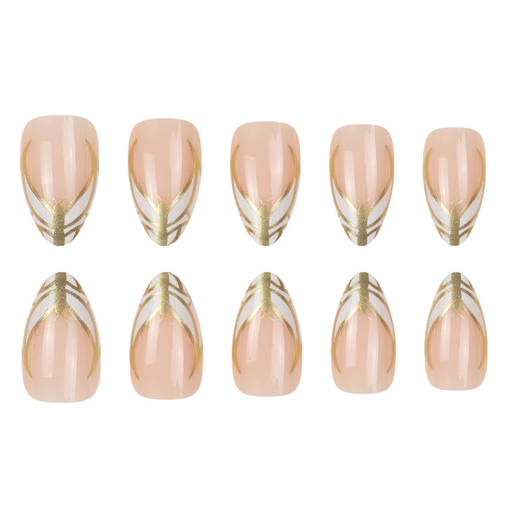 Decorative Stiletto Press-On Nail Art Bowlift