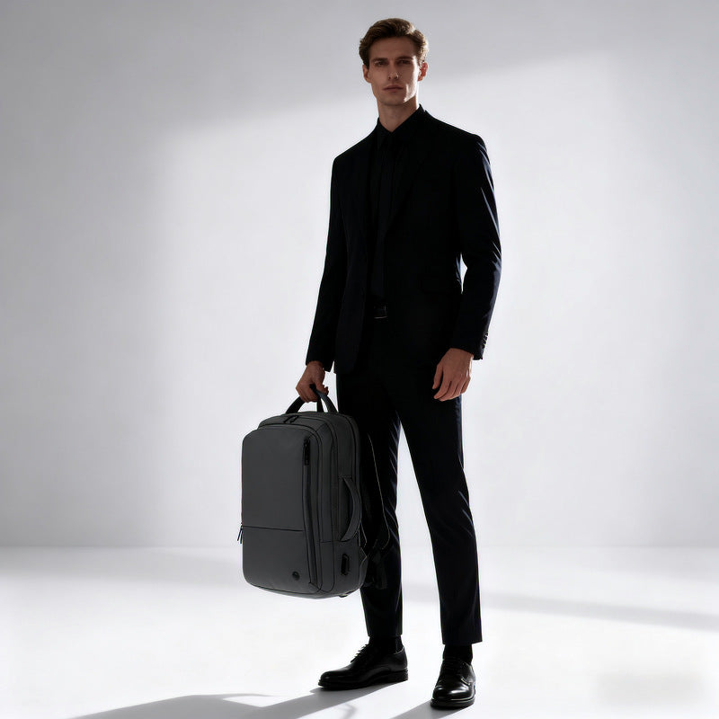 Business Backpack with Ergonomic Design and Numerous Compartments Bowlift