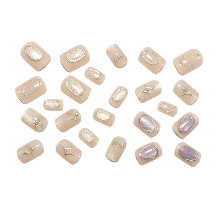 Decorative artificial nails with shimmering and glittering accents Bowlift