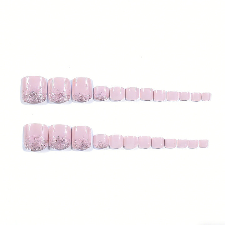 Elegant Glitter Ombre Toe Nail Art Bowlift