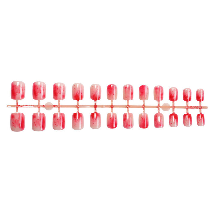 Trendy artificial nail set with modern marble and ombre design Bowlift