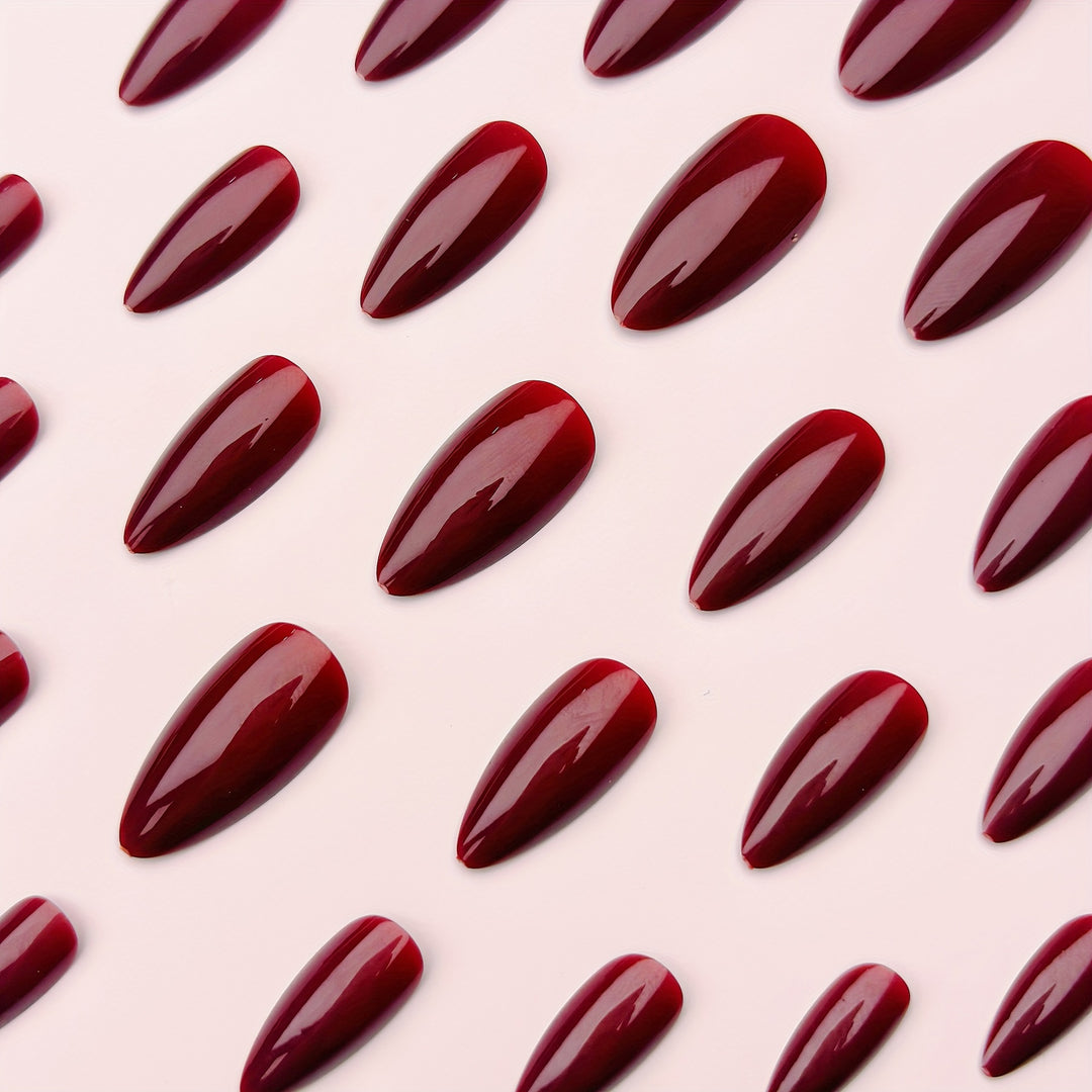 Glossy Stiletto Nail Design Bowlift