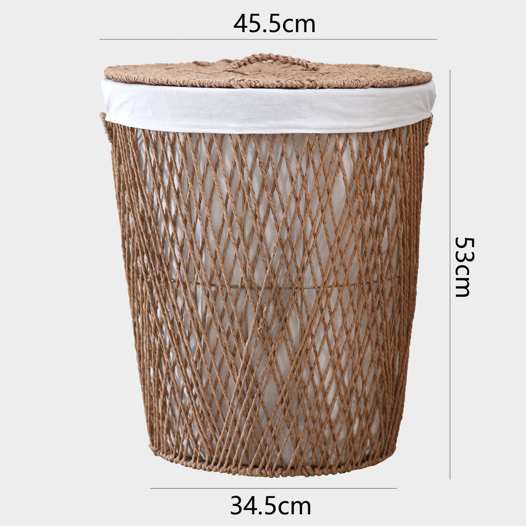 Decorative laundry basket with lid Bowlift