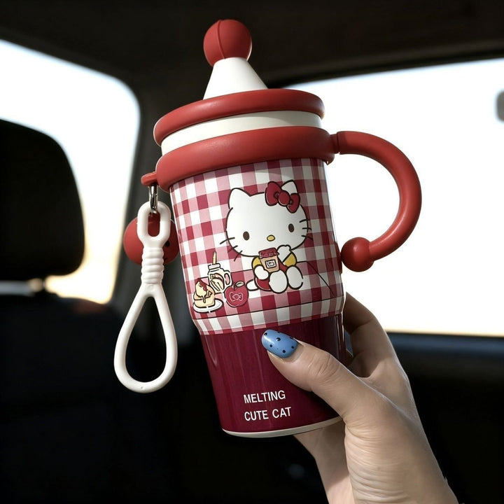 Women's insulated drinking cup with cute cat design Bowlift