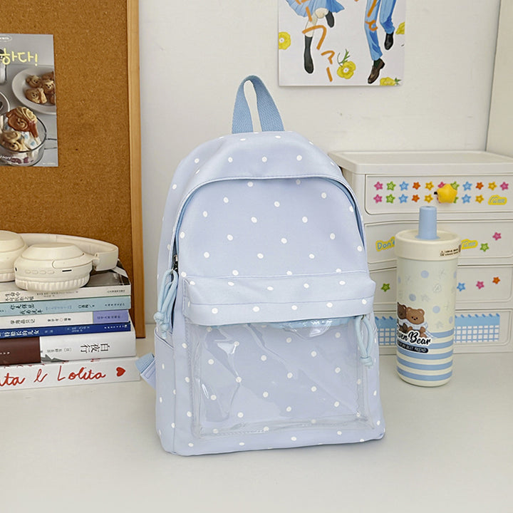 Stylish Polka Dot Patterned Backpack