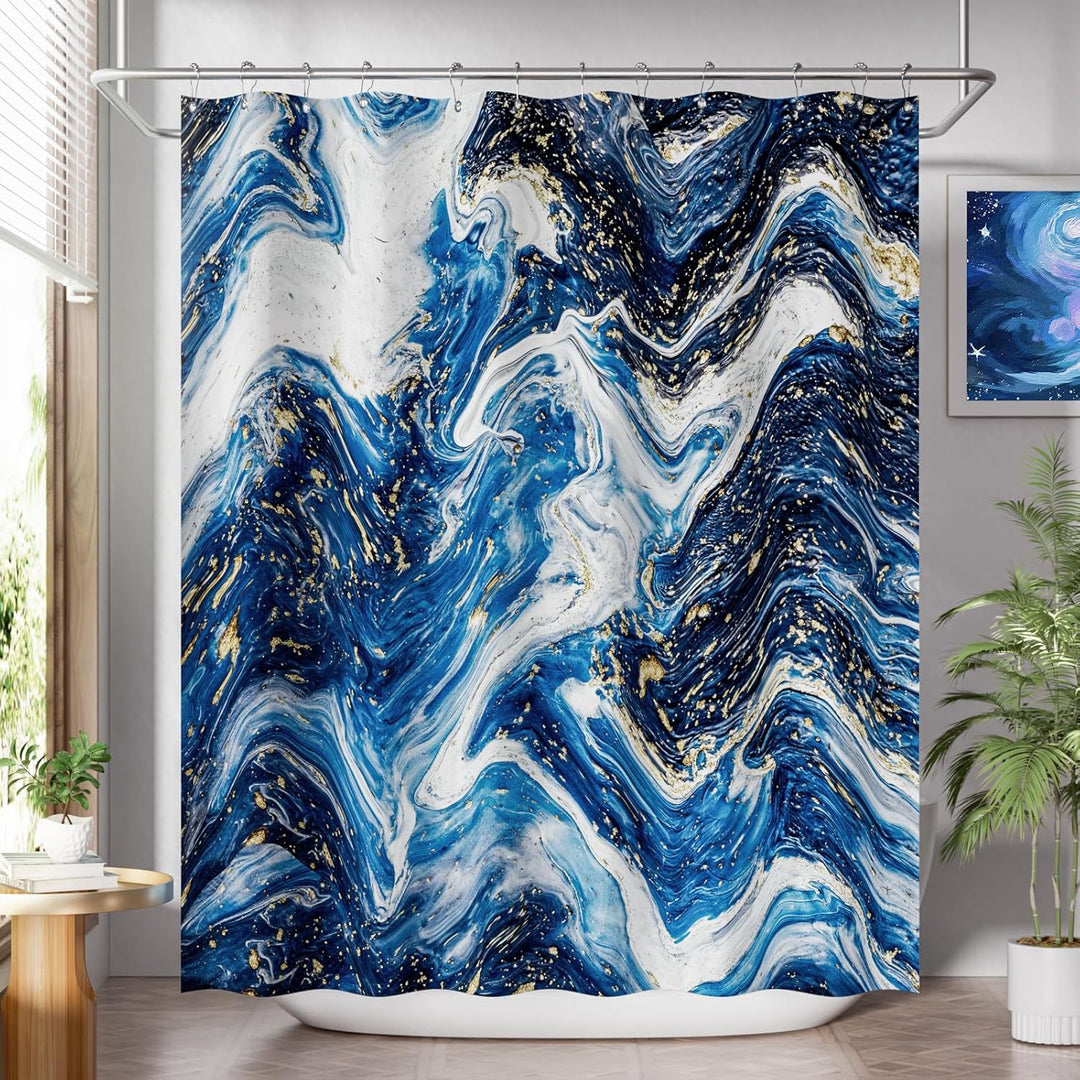 Modern Striped Shower Curtain Bowlift