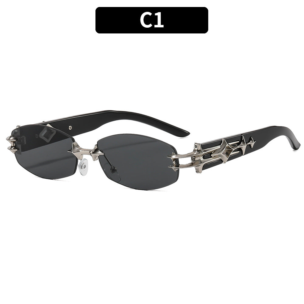 Artistic Geometric Metal Frame Sunglasses