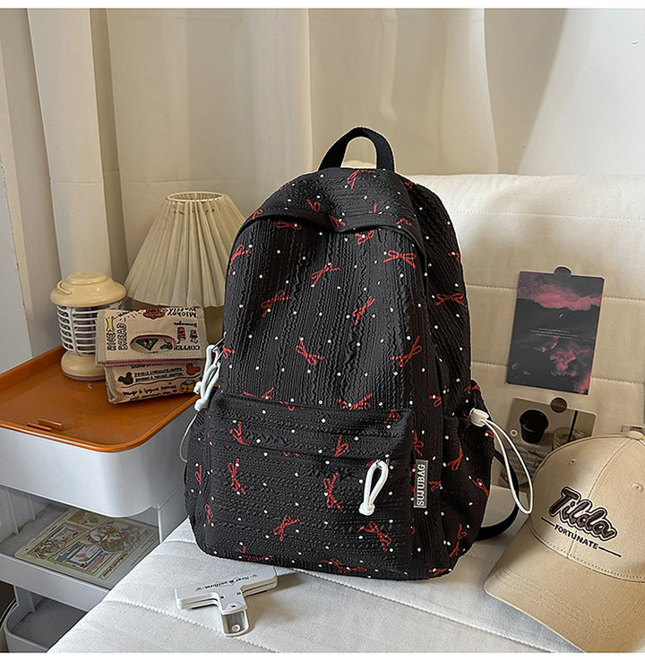 Cute Bow-Embellished Backpack Bowlift