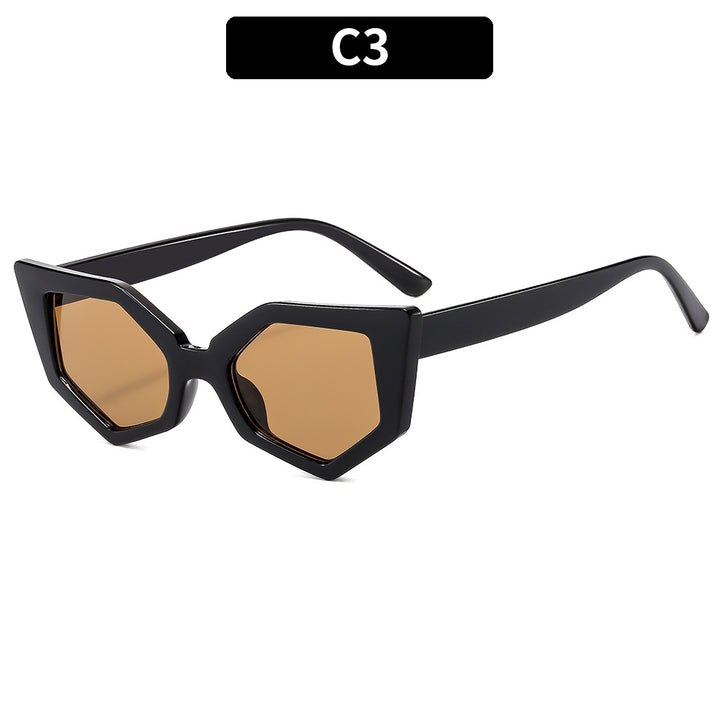 Geometric Hexagonal Frame Sunglasses
