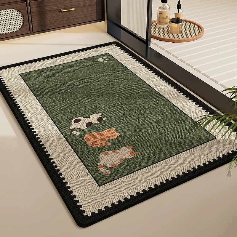 Playful Cartoon Pet Area Rug Bowlift
