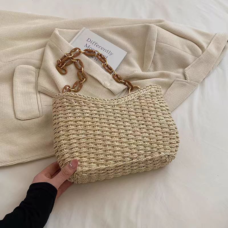 Handbag Made of Braided Natural Material Bowlift