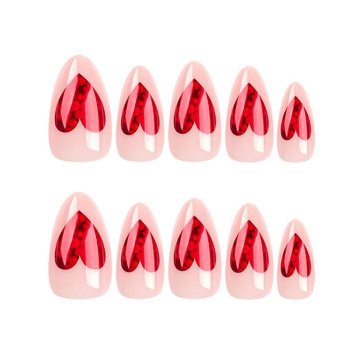 Exquisite Nail Art with Heart Design Bowlift