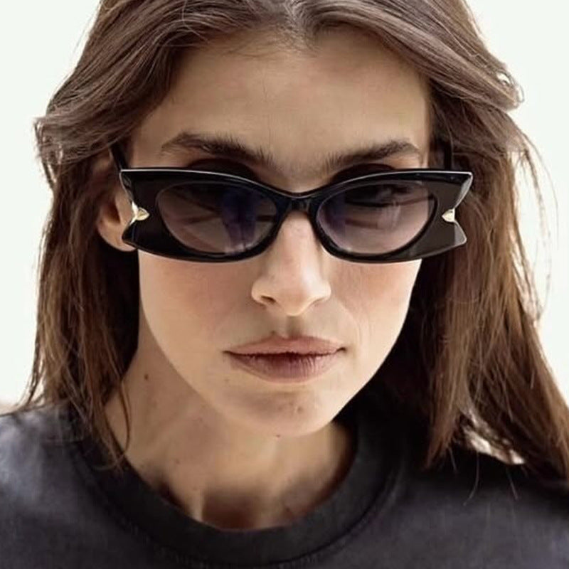 Women's Cat-Eye Sunglasses with stylish metal inserts and UV protection Bowlift