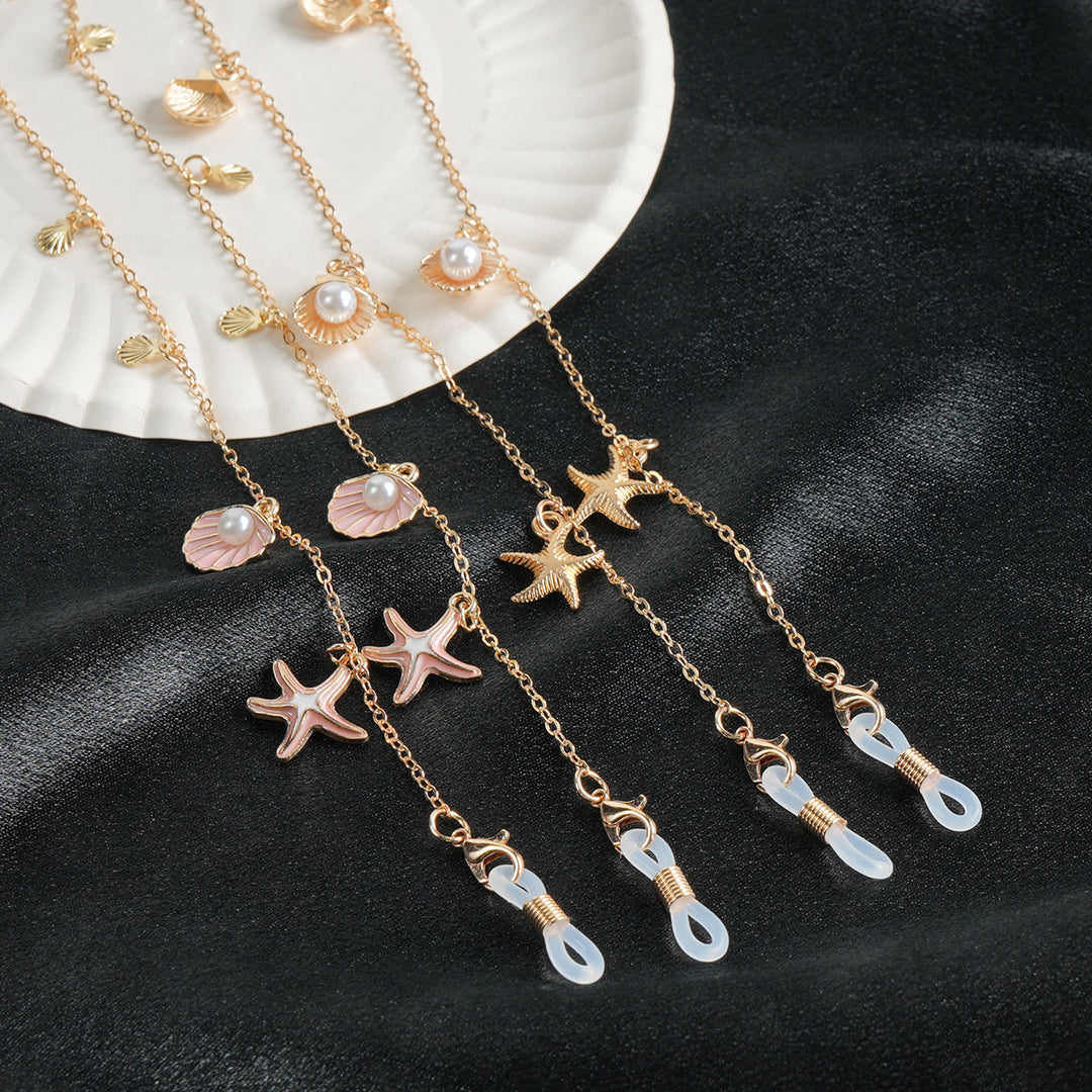 Decorative Coastal-Themed Eyewear Chain Bowlift