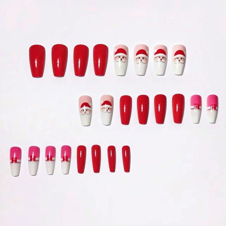 Festive artificial nails with Christmas motifs Bowlift