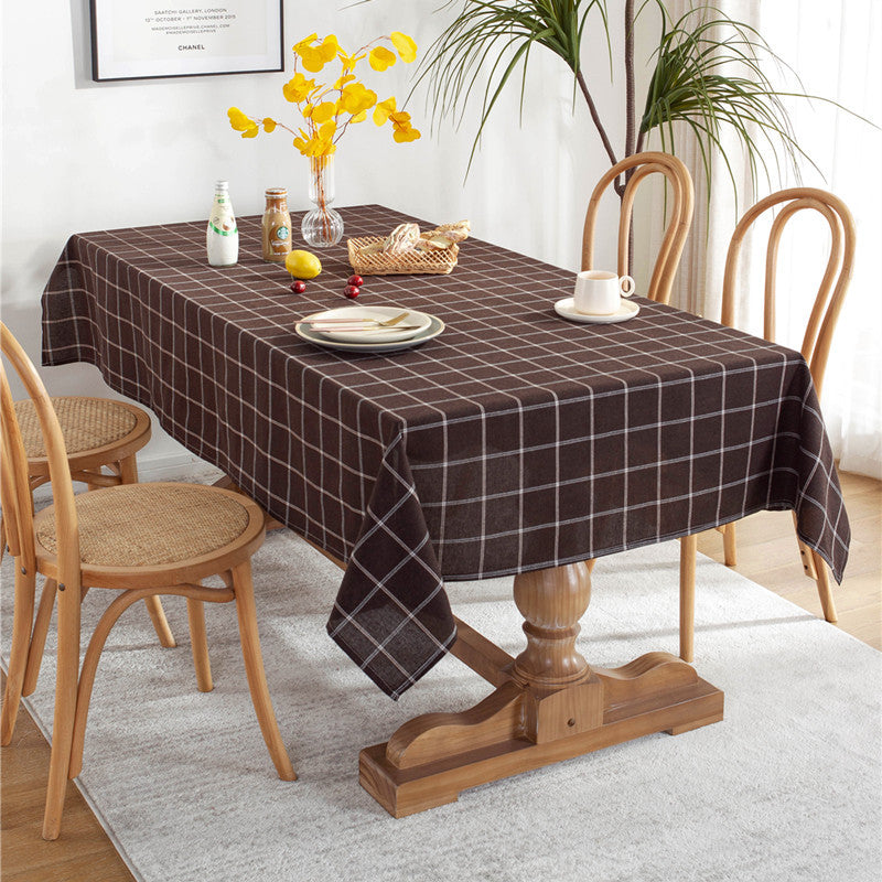 Modern Classic Checkered Tablecloth